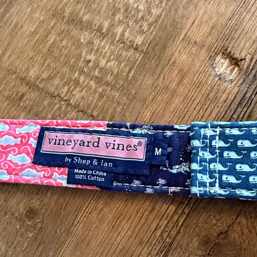 Vineyard Vines Mixed Fabric Belt. Pastel Women’s Sz-M 41” Preppy | Patchwork
